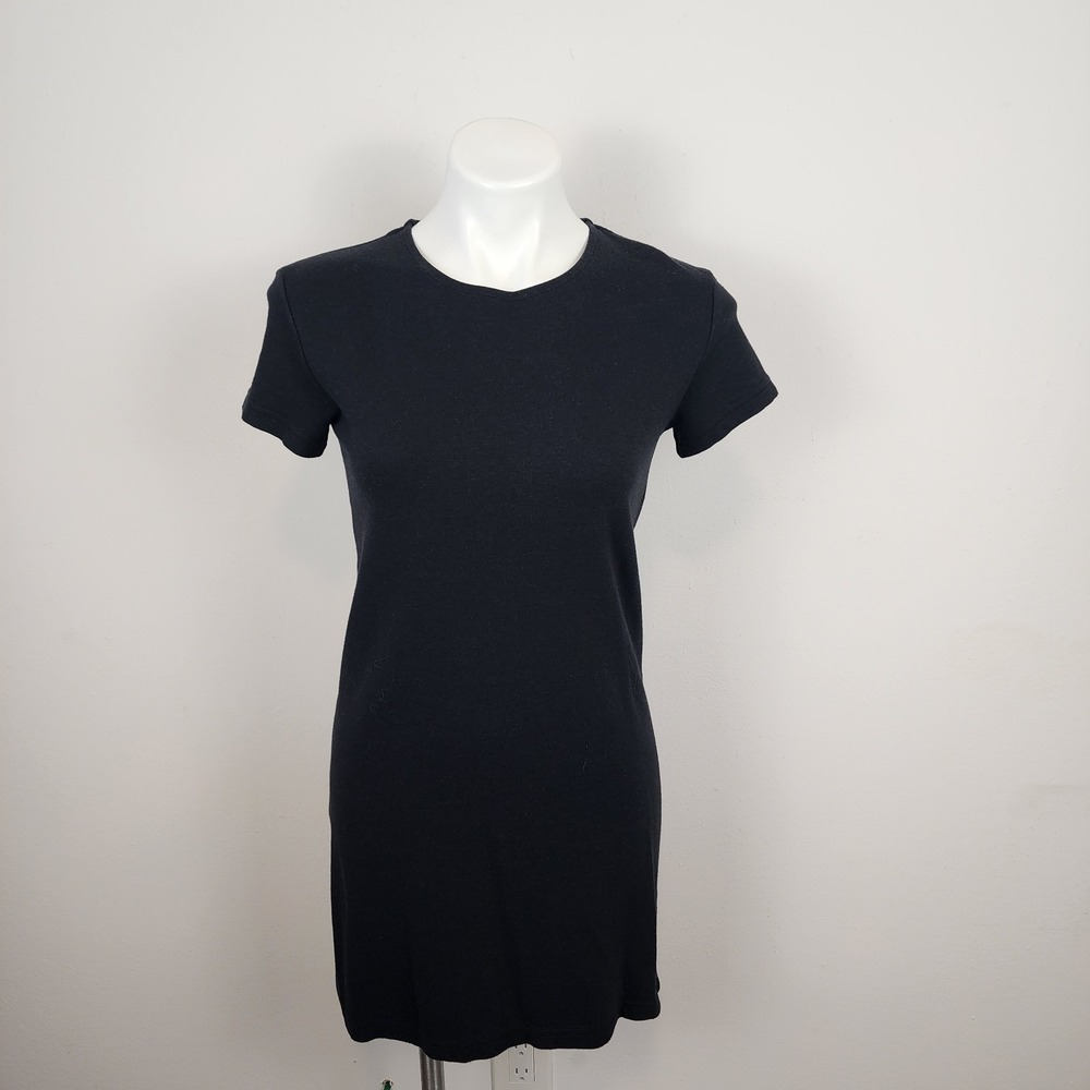 Horny Toad Short Sleeve Lyocell Cotton Black Shirt Dress Women's Size XS